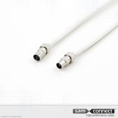 Câble coaxial RG 59, connecteurs IEC, 0.5 m, m/f
