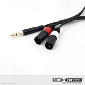 Câble 6.3mm stereo Jack vers 2x XLR, 1.5 m, m/m