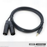 Câble 3.5mm mini Jack vers 2x XLR, 3m, m/m