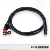 Câble 2x RCA vers mini Jack 3.5mm, 0.3m, m/m