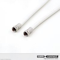 Câble coaxial RG 6, connecteurs F, 3 m, m/m