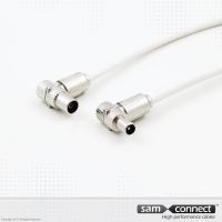 Câble coaxial RG 59, IEC coudé, 5 m, m/f