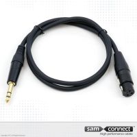 Câble 6.3mm stéréo Jack vers XLR, 3m, m/f