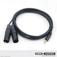 Câble 3.5mm mini Jack vers 2x XLR, 1.5m, m/m