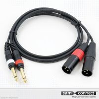 Câble 2x XLR vers 2x 6.3 mm Jack, 1.5m, m/m
